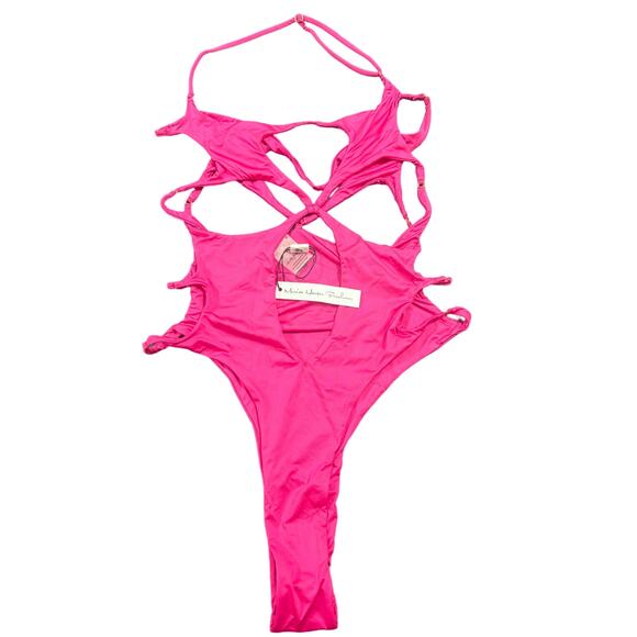 Monica Hansen Beachwear NWT Starlight Cut Out One Piece Swimsuit Azaela Small‎ - Picture 1 of 4